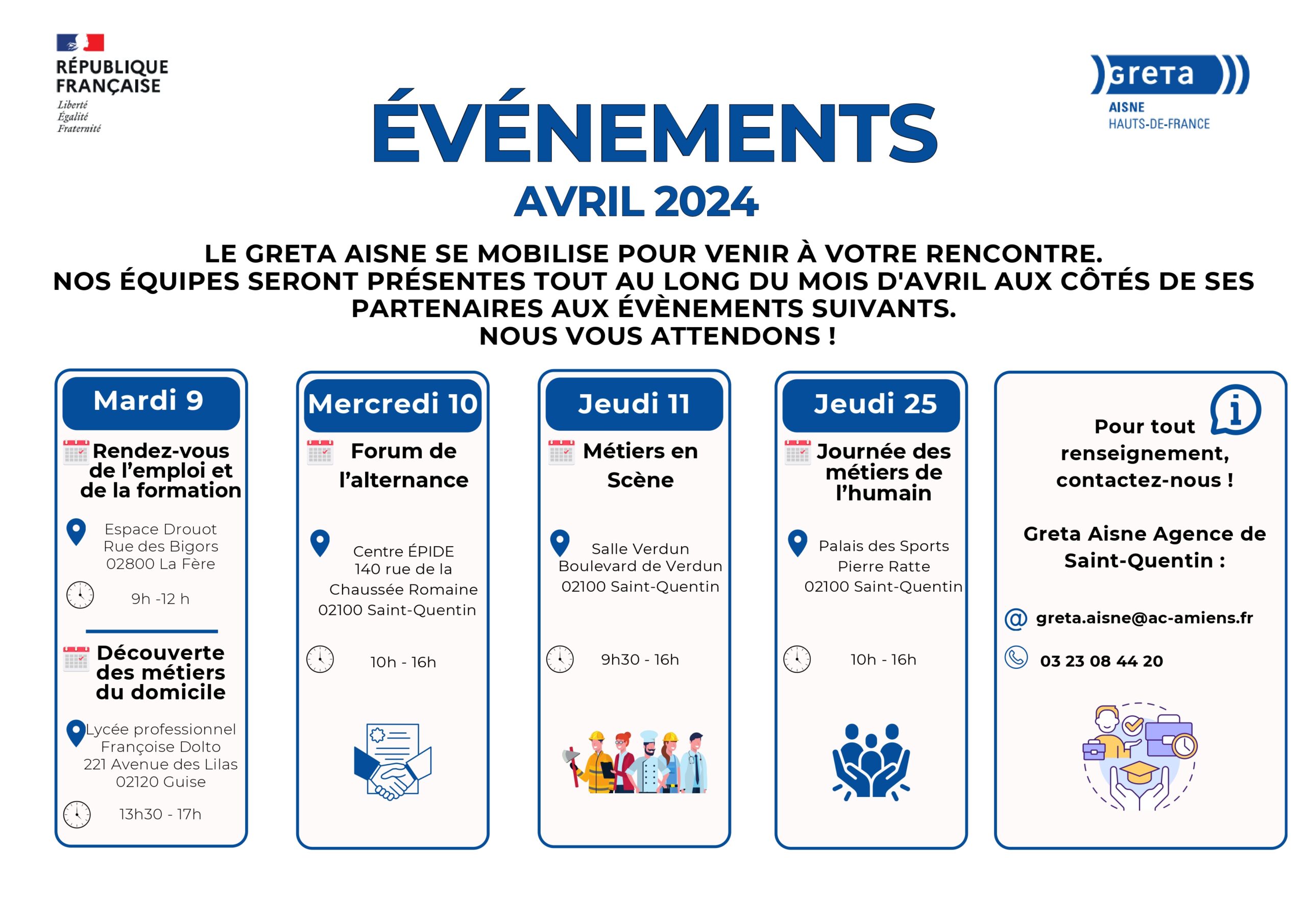 Evénements Avril 2024