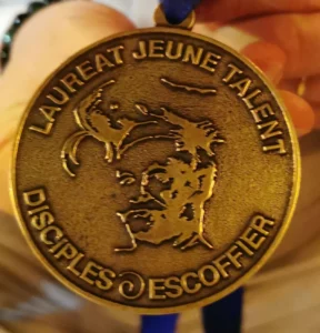 Médaille de Noé Lootvoet au concours Escoffier