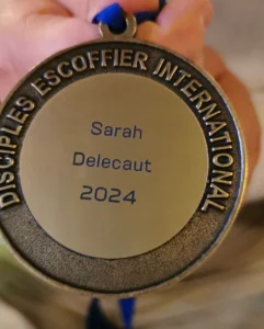 Médaille de Sarah Delecaut au concours Escoffier