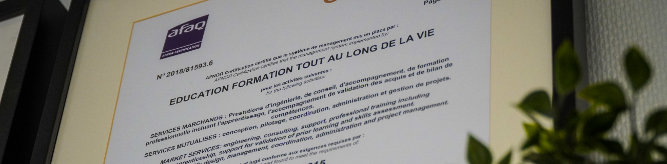 Certification ISO 9001 du GIP ViaPro de l'académie de Lille.