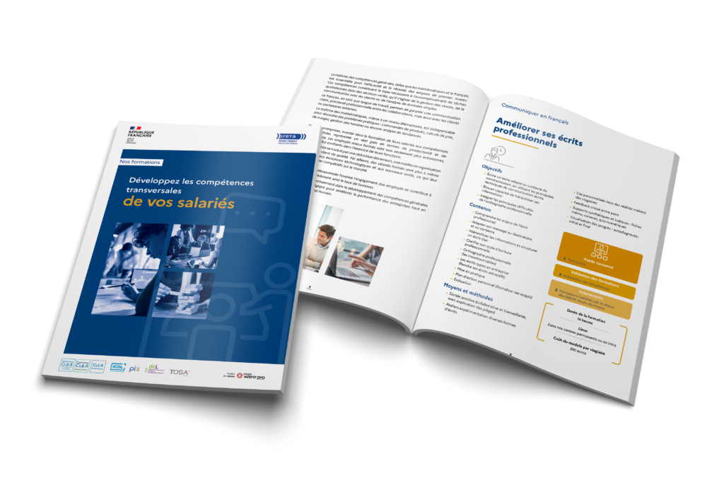 image du catalogue offre transversale du GRETA Grand Hainaut ouvert où l'on peut voir une partie du contenu
