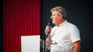 Pascal Fourmaux qui s'adresse aux formateurs